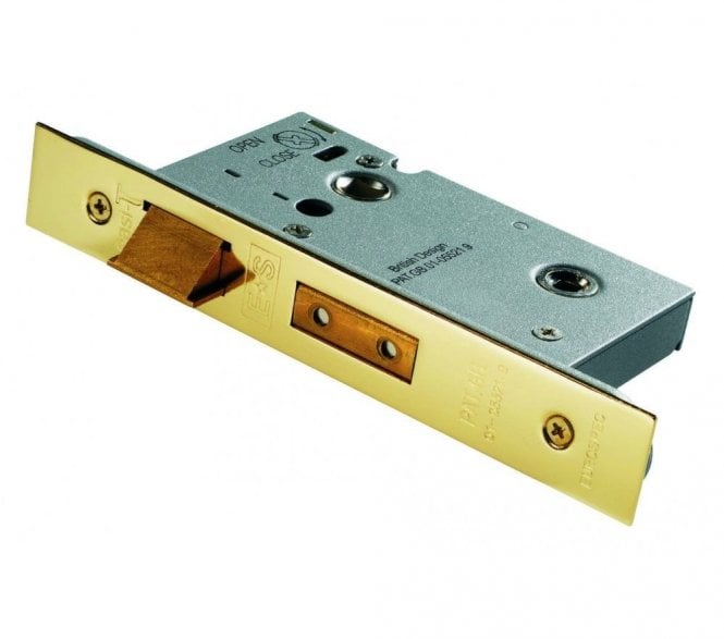 Eurospec BAS Easi-T Heavy Duty Bathroom Mortice Lock - PVD Brass