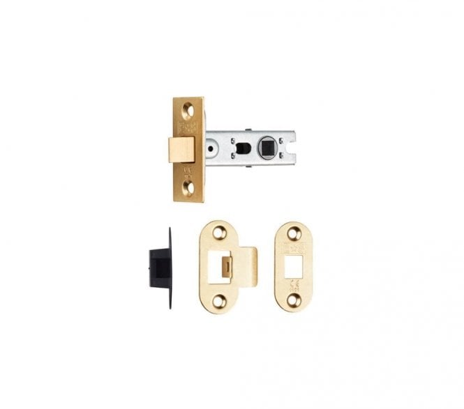 Eurospec BTL1/R 63mm Bolt-Through Tubular Mortice Latch Radius - Brass