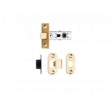 Eurospec BTL1/R 63mm Bolt-Through Tubular Mortice Latch Radius - Brass