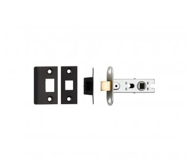 Eurospec BTL2/SQ 64mm Bolt-Through Tubular Mortice Latch  - Matt Black
