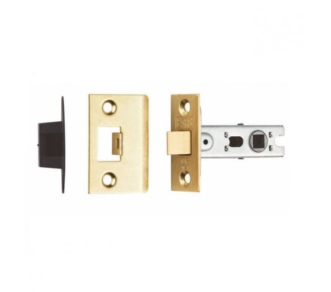 Eurospec BTL3 76mm Bolt-Through Tubular Mortice Latch - Electro Brassed