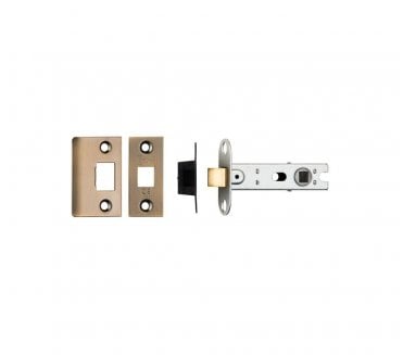 Eurospec BTL30/SQ 76mm Bolt-Through Tubular Mortice Latch  - Antique Brass