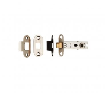 Eurospec BTL4/R 76mm Bolt-Through Tubular Mortice Latch Radius - Nickel Plated
