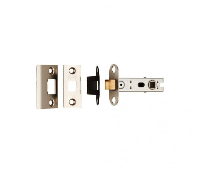Eurospec BTL4/SQ 76mm Bolt-Through Tubular Mortice Latch  - Nickel Plated
