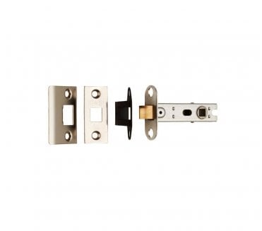 Eurospec BTL4/SQ 76mm Bolt-Through Tubular Mortice Latch  - Nickel Plated