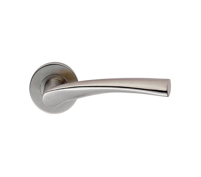 Eurospec CSL1121 Breeze Door Handle On Round Rose - Satin Stainless Steel