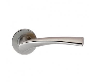 Eurospec CSL1121 Breeze Door Handle On Round Rose - Satin Stainless Steel