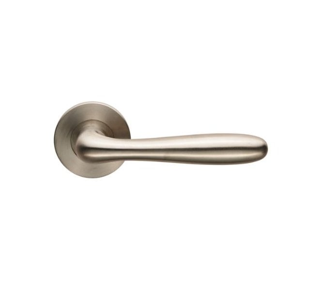Eurospec CSL1127/6SSS Peninsula Door Handle On 6mm Slim Rose - Satin Stainless Steel