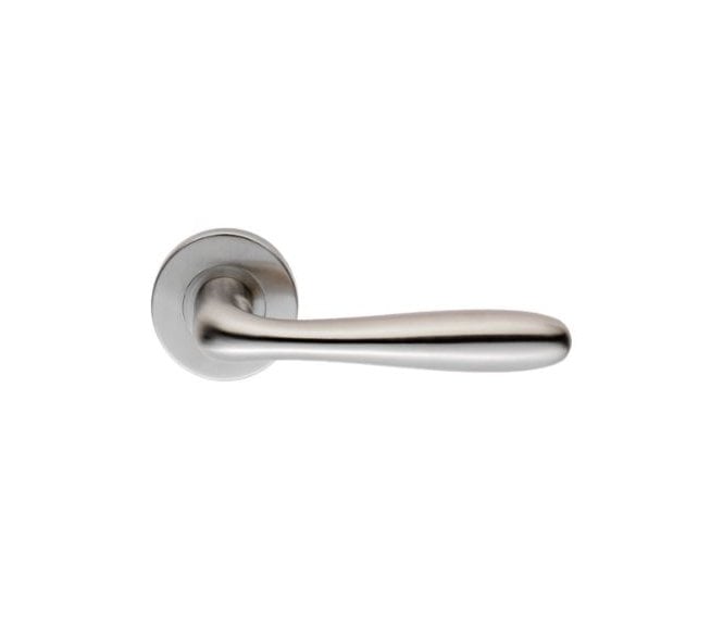 Eurospec CSL1127 Peninsula Door Handle On Round Rose - Satin Stainless Steel