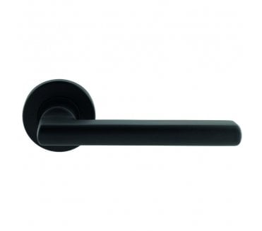 Eurospec CSL1134 Carlton Door Handle On Rose - Matt Black
