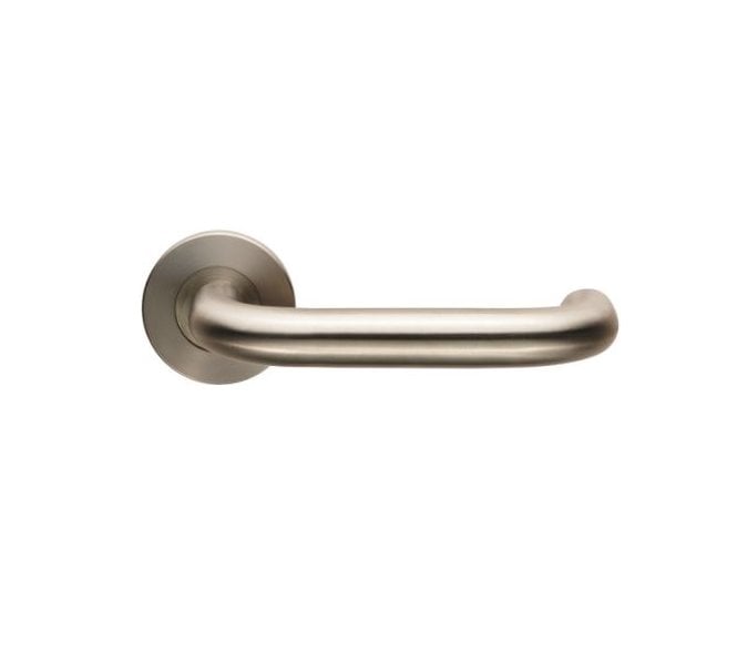 Eurospec CSL1190 Nera Return to Door Safety Door Handle On 6mm Slim Rose - Satin Stainless Steel