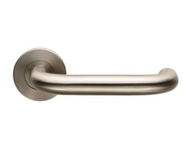 Eurospec CSL1190 Nera Return to Door Safety Door Handle On 6mm Slim Rose - Satin Stainless Steel