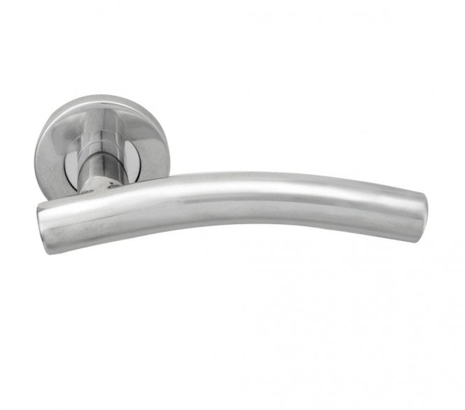 Eurospec CSL1193 Arched Door Handle On Rose - Polished Stainless Steel