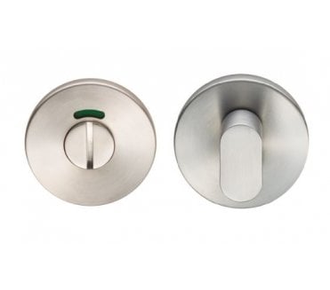 Eurospec CST1018 Bathroom Turn & Release Set W/Indicator On 6mm Slim Rose - Satin Stainless Steel