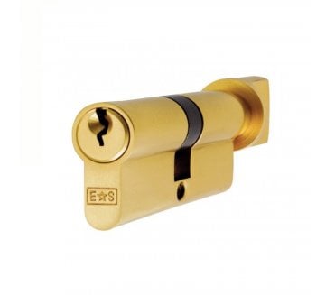 Eurospec CYA Europrofile 5-Pin Cylinder & Thumbturn - Polished Brass