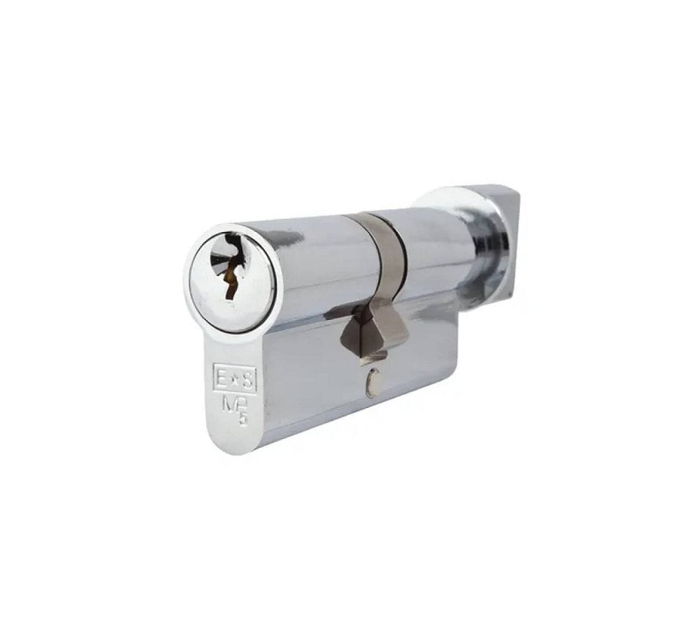 thumbnail image 2 of Euro Profile Polished Chrome Door Handle Set With 2.5 2 of 6