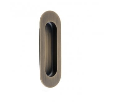 Eurospec FPH1001 Stainless Steel Radius Sliding Flush Pull - Antique Brass