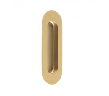 Eurospec FPH1001 Stainless Steel Radius Sliding Flush Pull - Satin Brass PVD