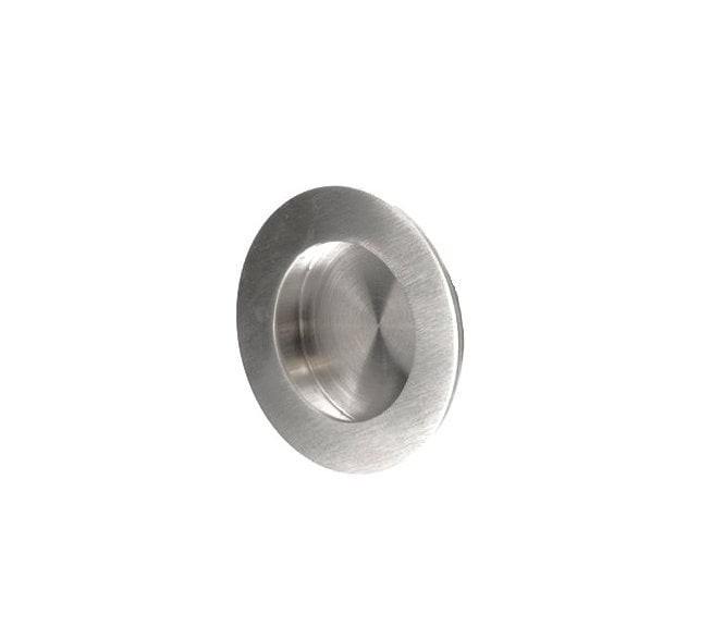 Eurospec FPH1003 Circular Sliding Flush Pull 78mm - Satin Stainless