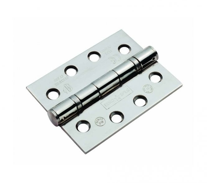 Eurospec Grade 316 Stainless Steel 102x76mm Ball Bearing Hinges - Polished Stainless Steel