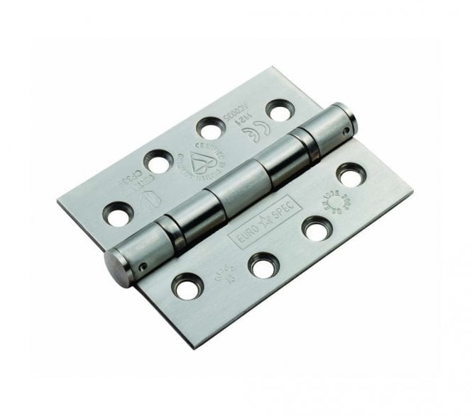 Eurospec Grade 316 Stainless Steel 102x76mm Ball Bearing Hinges - Satin Stainless Steel