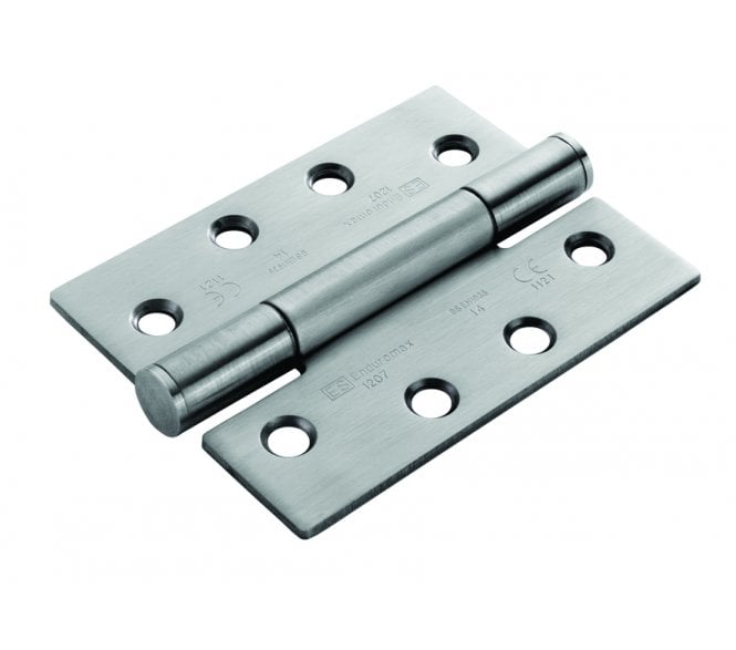 Eurospec H3N 102x76mm Concealed Bearing Heavy Duty Butt Hinges - Satin Stainless (Pair)