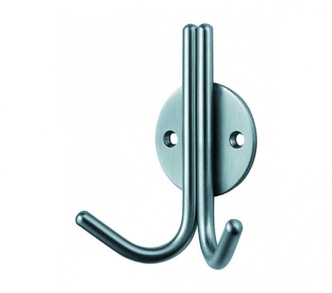 Eurospec HCH1015 Double Coat Hook - Satin Stainless Steel