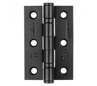 Eurospec HIN1322 76x51mm Grade 7 Ball Bearing Butt Hinges (Pair) - Matt Black