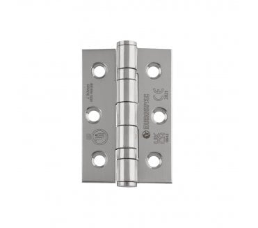 Eurospec HIN1322 76x51mm Grade 7 Ball Bearing Butt Hinges (Pair) - Polished Stainless Steel