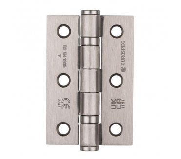 Eurospec HIN1322 76x51mm Grade 7 Ball Bearing Butt Hinges (Pair) - Satin Nickel