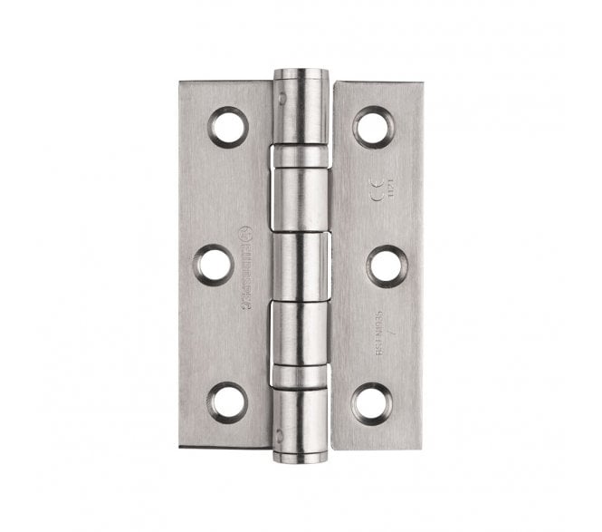 Eurospec HIN1322 76x51mm Grade 7 Ball Bearing Butt Hinges (Pair) - Satin Stainless Steel