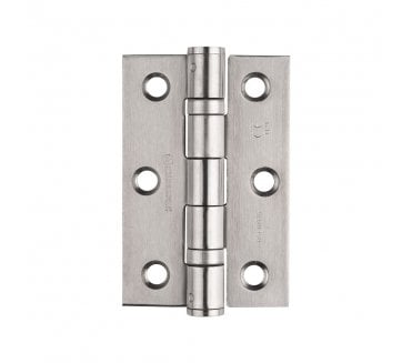 Eurospec HIN1322 76x51mm Grade 7 Ball Bearing Butt Hinges (Pair) - Satin Stainless Steel