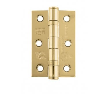 Eurospec HIN1322 76x51mm Grade 7 Ball Bearing Butt Hinges (Pair) - Polished Brass