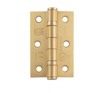 Eurospec HIN1322 76x51mm Grade 7 Ball Bearing Butt Hinges (Pair) - Satin Brass