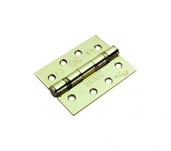 Eurospec HIN1433 102x76mm Ball Bearing Butt Hinges (Pair) - Brassed