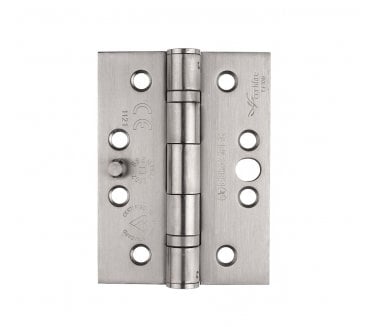 Eurospec HIN1433/SEC 102x76mm Ball Bearing Security Butt Hinges (Pair) - Satin Stainless Steel