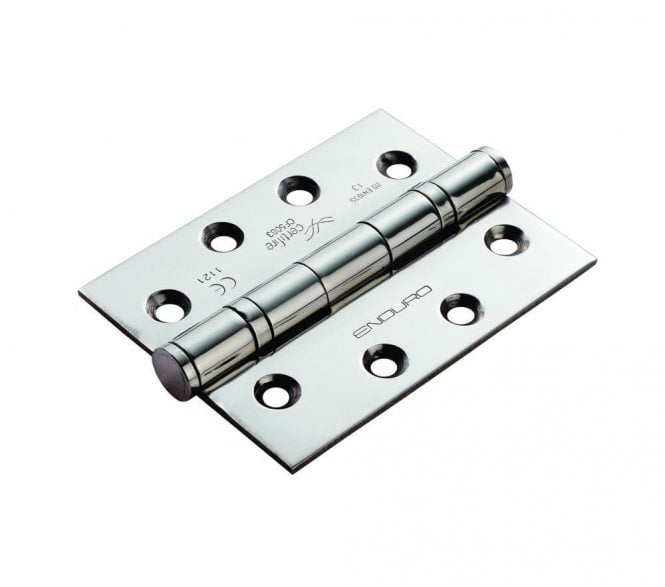 Eurospec HIN1433P 102x76mm Ball Bearing Butt Hinges (Pair) - Polished Stainless Steel