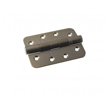 Eurospec HIN1433P 102x76mm Ball Bearing Butt Hinges (Pair) - RADIUS - Antique Brass