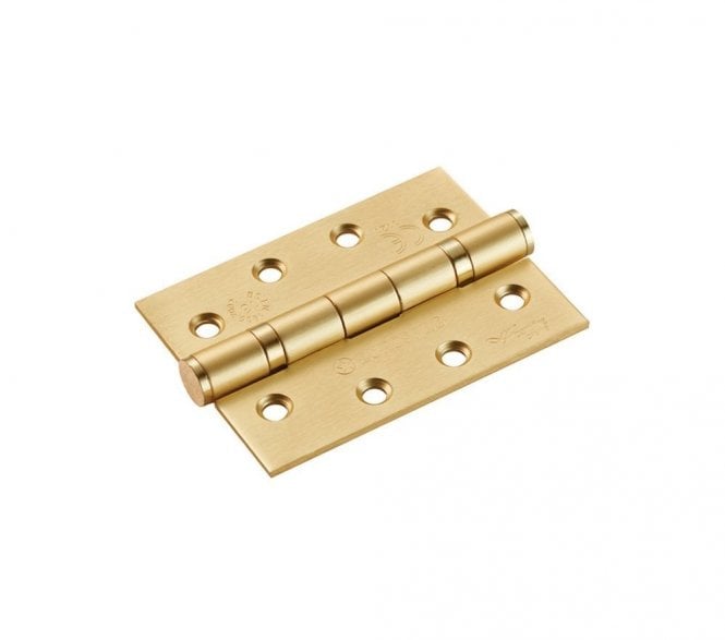 Eurospec HIN1433P 102x76mm Ball Bearing Butt Hinges (Pair) - Satin Brass