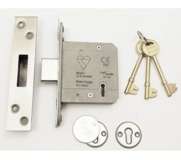 Eurospec LDB 5-Lever BS3621 Mortice Deadlock - Polished Stainless