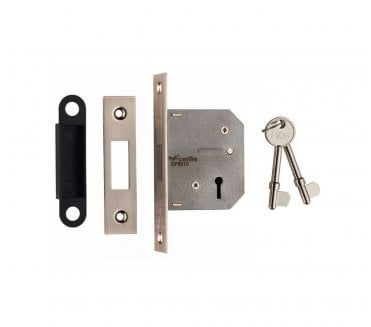 Eurospec LDE 3-Lever Mortice Deadlock - Nickel Plated