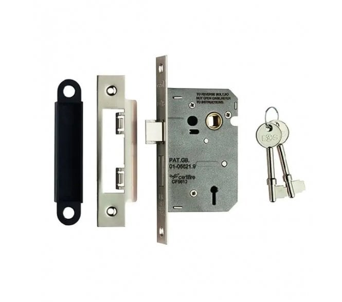 Eurospec LSE 3-Lever Easi-T Mortice Sashlock 76mm NP