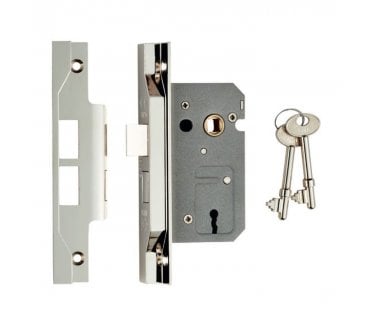 Eurospec LSE-REB Rebated 2-Lever Mortice Sashlock - Nickel Plated
