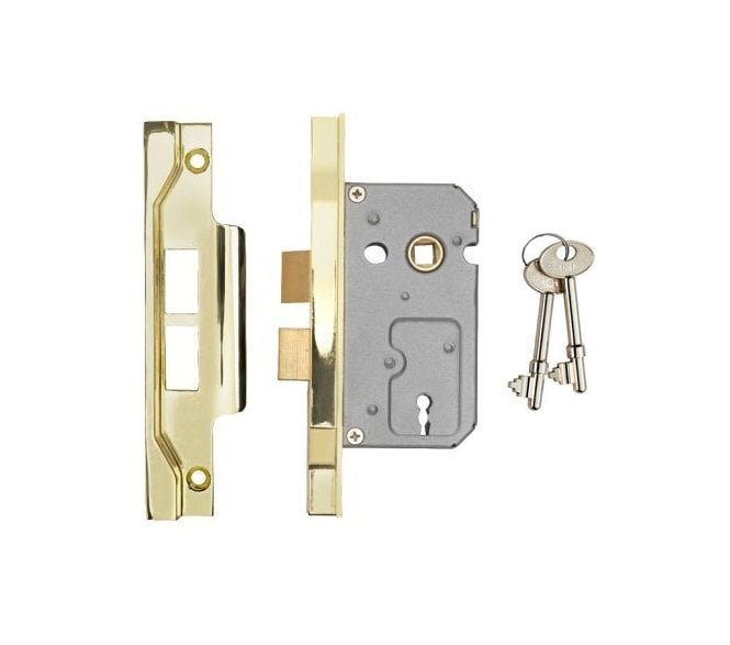 Eurospec LSE-REB Rebated 2-Lever Mortice Sashlock - Polished Brass