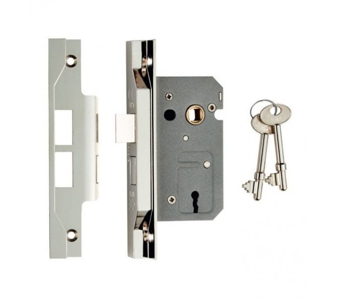Eurospec LSE-REB Rebated 2-Lever Mortice Sashlock - Satin Nickel
