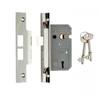 Eurospec LSE-REB Rebated 2-Lever Mortice Sashlock - Satin Nickel