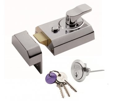 Eurospec RCN8260PC Rim Nightlatch - 90mm Wide - Polished Chrome