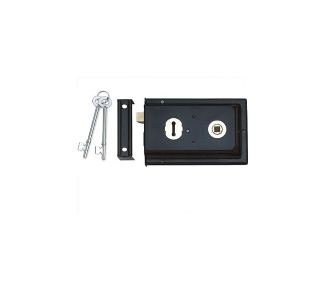 Eurospec RSE8064 Rim Lock (Flanged) - Black