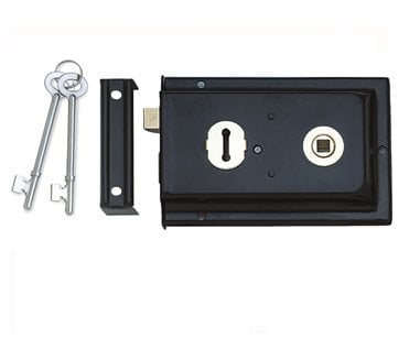 Eurospec RSE8064 Rim Lock (Flanged) - Black