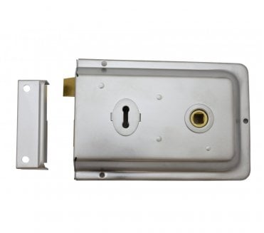 Eurospec RSE8064 Rim Lock (Flanged) - Satin Chrome